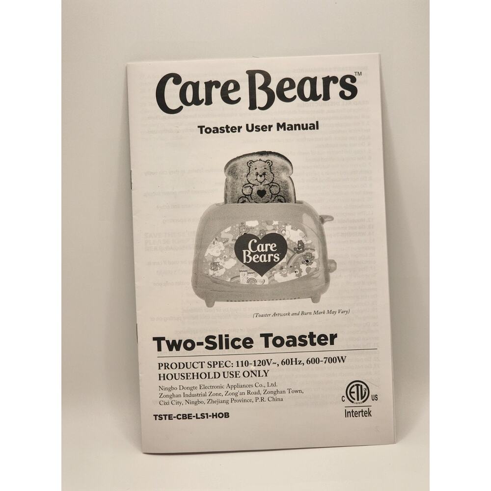Care Bears Tenderheart Pink Retro Toaster 2 Slice - WORKING!! - Picture 7 of 8